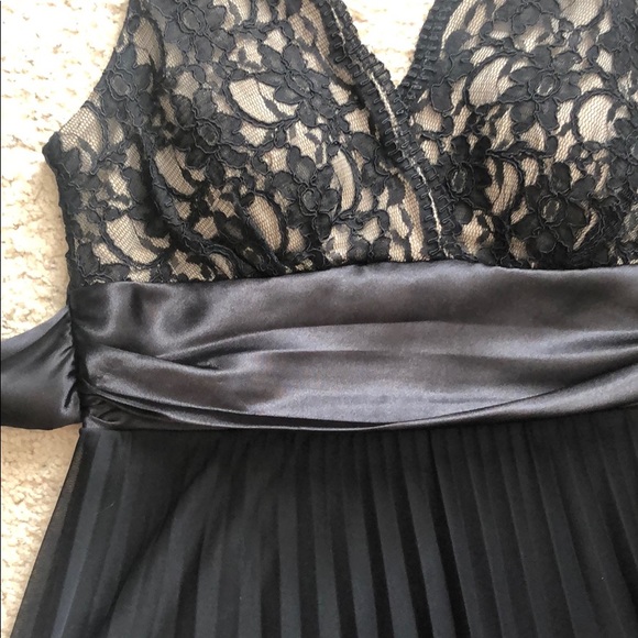 Black lace, chiffon, and satin dress by Studio Y. - Picture 3 of 5